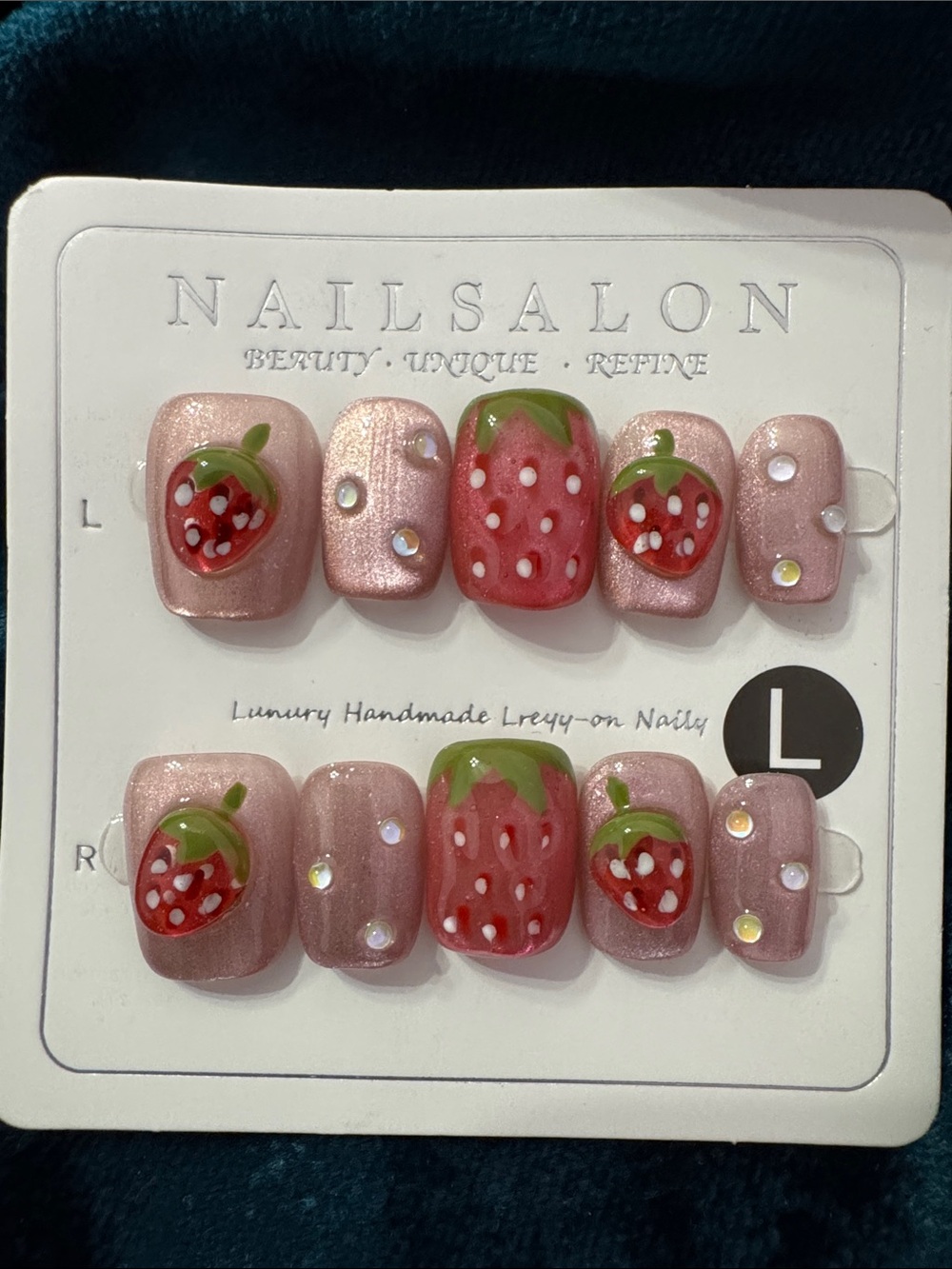 Strawberry Press-On Nails